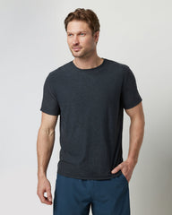 Vuori Strato Tech Tee Men's Charcoal Moisture Wicking Shirt