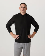 Vuori Strato Tech Hoodie Men's Black Long Sleeve Hoodie