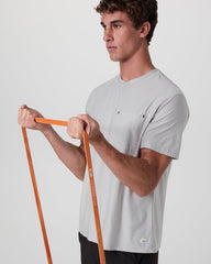 Vuori Short Sleeve Strato Pocket Tee - Relaxed Fit Platinum Heather