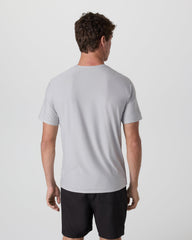 Vuori Strato Tech Tee Platinum White Tech Workout Shirt