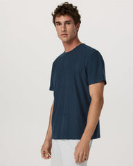 Vuori Men's Short Sleeve Strato Tee - Relaxed Fit Navy Heather