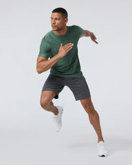 Vuori Strato Tech Tee Men's Sea Pine Heather Workout Shirt