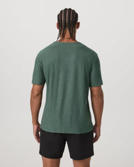 Vuori Short Sleeve Strato Tech Tee-Relaxed Fit Agate Green Heather