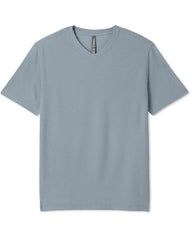 Vuori Strato Tech V-Neck Tee Men's Dusty Blue Heather Shirt