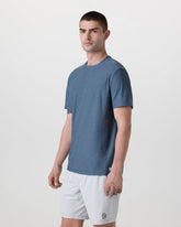 Vuori Strato Tech Tee Men's Pool Blue Workout Shirt