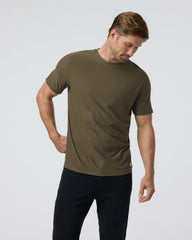 Vuori Strato Tech Tee Men's Moss Green Workout Shirt