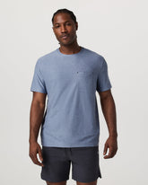 Vuori Men's Short Sleeve Strato Pocket Tee - Relaxed Chambray