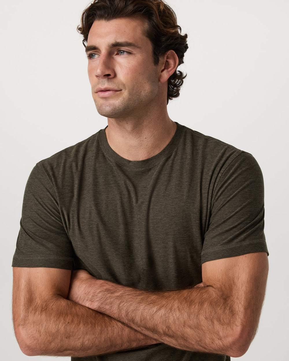 Vuori Strato Tech Tee Men's Dark Oregano Heather T-Shirt