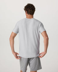 Vuori Strato Tech Tee Men's Frost Grey Workout Shirt