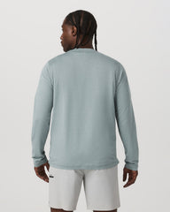 Vuori Long Sleeve Ponto Performance Tee Misty Blue Heather