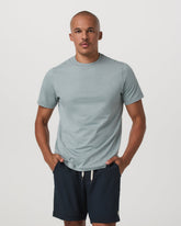 Vuori Short Sleeve Ponto Performance Tee Misty Blue Heather