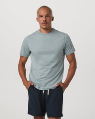 Vuori Short Sleeve Ponto Performance Tee Misty Blue Heather