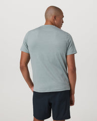 Vuori Short Sleeve Ponto Performance Tee Misty Blue Heather