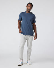 Vuori Short Sleeve Ponto Performance Tee Azure Heather