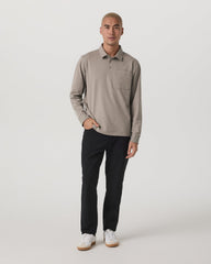 Vuori Men's Long Sleeve Coronado Rugby Walnut Heather