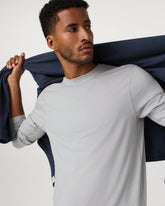 Vuori Long Sleeve Ponto Performance Tee Frost Grey Heather