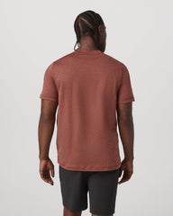 Vuori Short Sleeve Ponto Performance Tee Firebrick Heather
