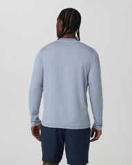 Vuori Long Sleeve Ponto Performance Tee Blue Dusk Heather