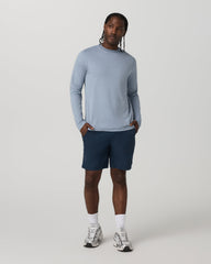 Vuori Long Sleeve Ponto Performance Tee Blue Dusk Heather