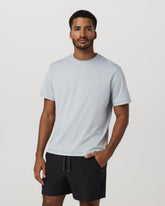 Vuori Short Sleeve Ponto Tee - Relaxed Fit Harbor Grey Heather