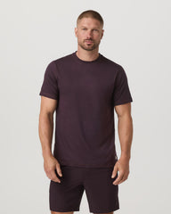 Vuori Men's Short Sleeve Ponto Performance Tee Raisin Heather
