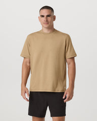Vuori Men's Short Sleeve Ponto Tee - Relaxed Sungold Heather