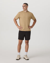 Vuori Men's Short Sleeve Ponto Tee - Relaxed Sungold Heather