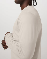 Vuori Men's Long Sleeve Ponto Performance Tee Oatmeal Heather