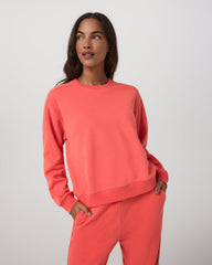 Vuori Sedona Seams Crew Women's Bright Coral Sweatshirt