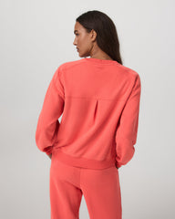Vuori Sedona Seams Crew Women's Bright Coral Sweatshirt