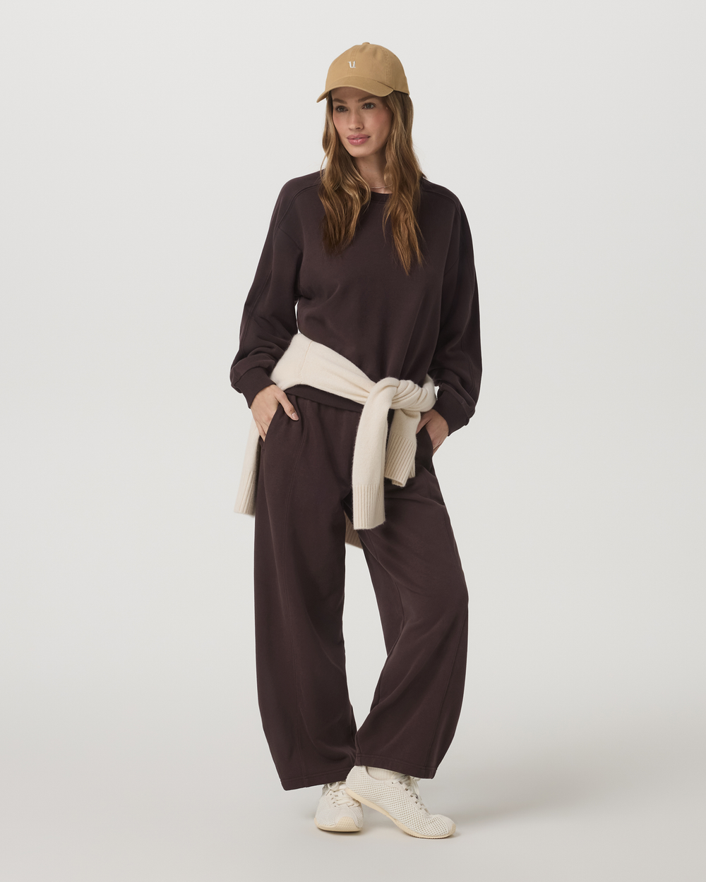 Vuori Sedona Seams Crew Women's French Roast Sweatshirt