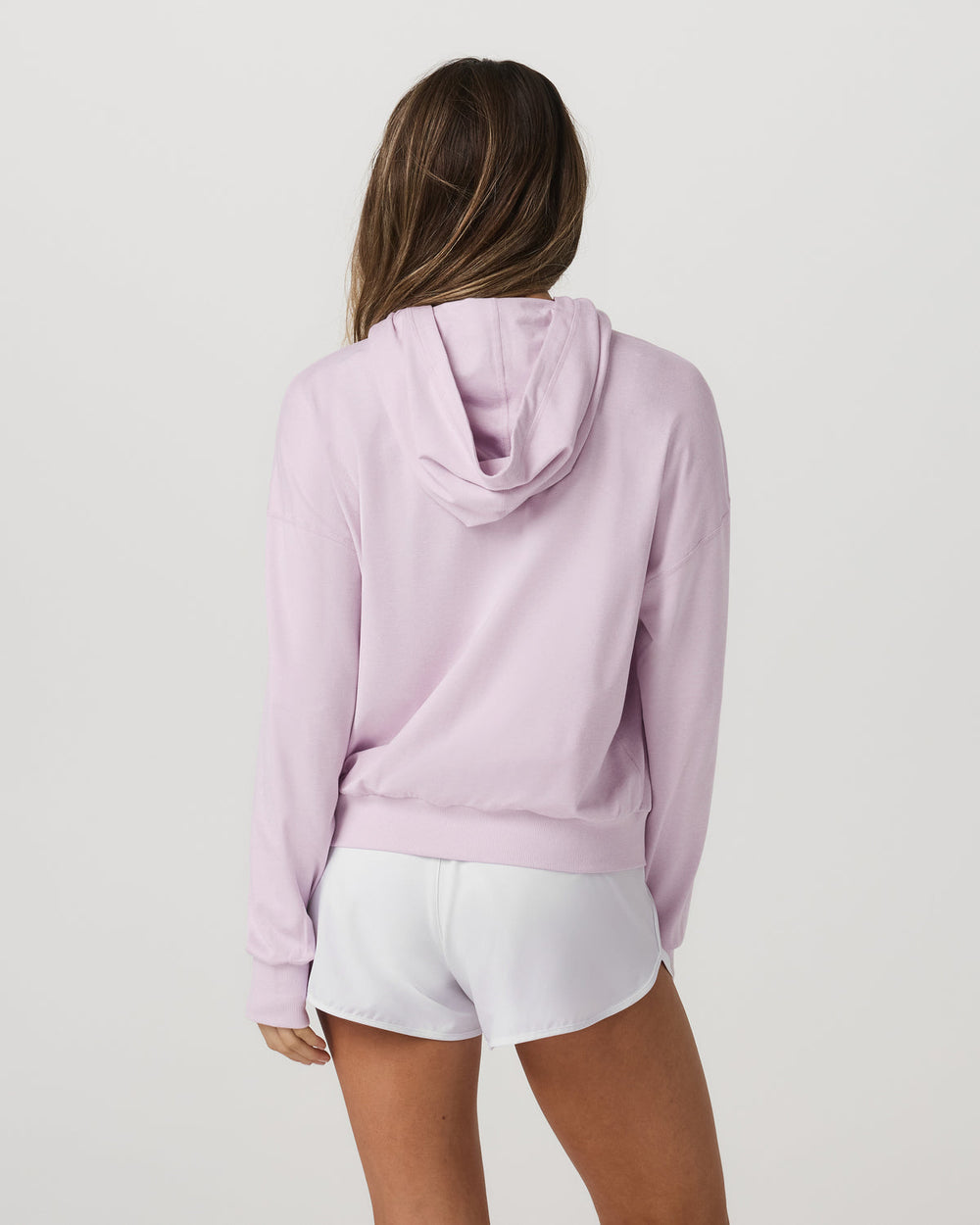 Vuori Women's Halo Modern Pullover Hoodie Lilac Breeze Heather