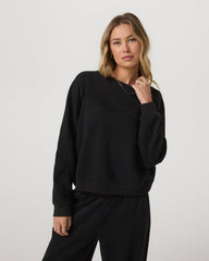 Vuori Sedona Seams Crew Women's Black Fleece Sweatshirt