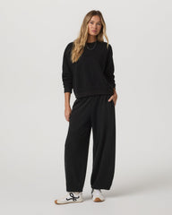 Vuori Sedona Seams Crew Women's Black Fleece Sweatshirt