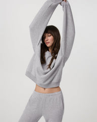 Vuori Sedona Seams Crew Women's Light Heather Grey Sweatshirt
