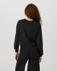 Vuori Halo Modern Crew Women's Black Heather Sweatshirt