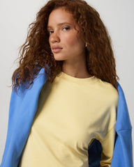 Vuori Halo Modern Crew Lemon Snap Heather Lounge Sweatshirt