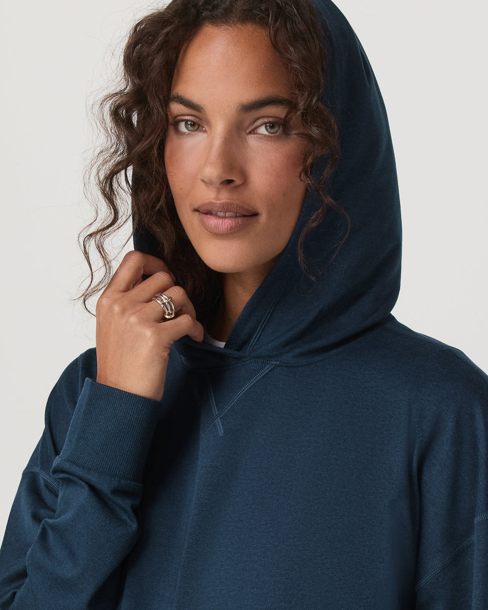Vuori Halo Pullover Hoodie Women's Blue Coast Heather Hoodie