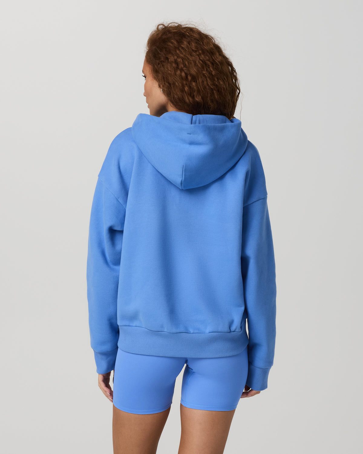 Vuori Restore Full Zip Hoodie Riviera Blue Zip-Up Sweater