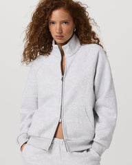 Vuori Restore Double Zip Sweatshirt Pale Grey Heather Full-Zip