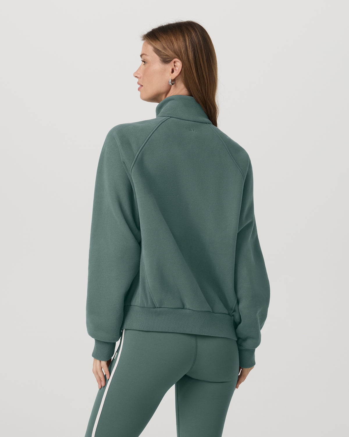 Vuori Restore Double Zip Sweatshirt Agate Green Full-Zip Fleece