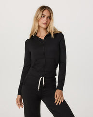 Vuori Halo Mini Full Zip Hoodie Black Heather