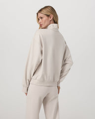 Vuori Granite Half Zip Women's Oatmeal Heather Sweatshirt