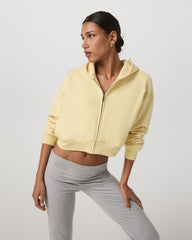 Vuori Restore Mini Full Zip Hoodie Lemon Snap Oversized Hoodie