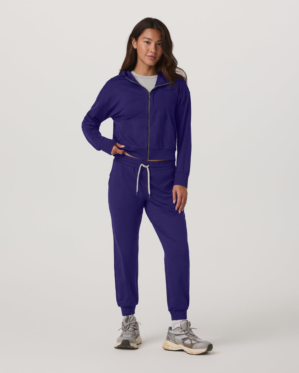 Vuori Halo Full Zip Hoodie Women's Stellar Sky Heather Hoodie