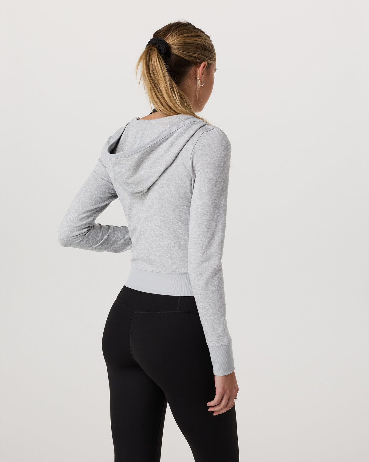 Vuori Halo Mini Full Zip Hoodie Pale Grey Heather