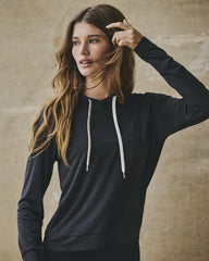 Vuori Halo Essential Hoodie Black Heather Sweatshirt