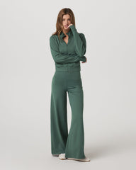 Vuori Halo Mini Track Jacket Women's Agate Green Cropped Zip-Up