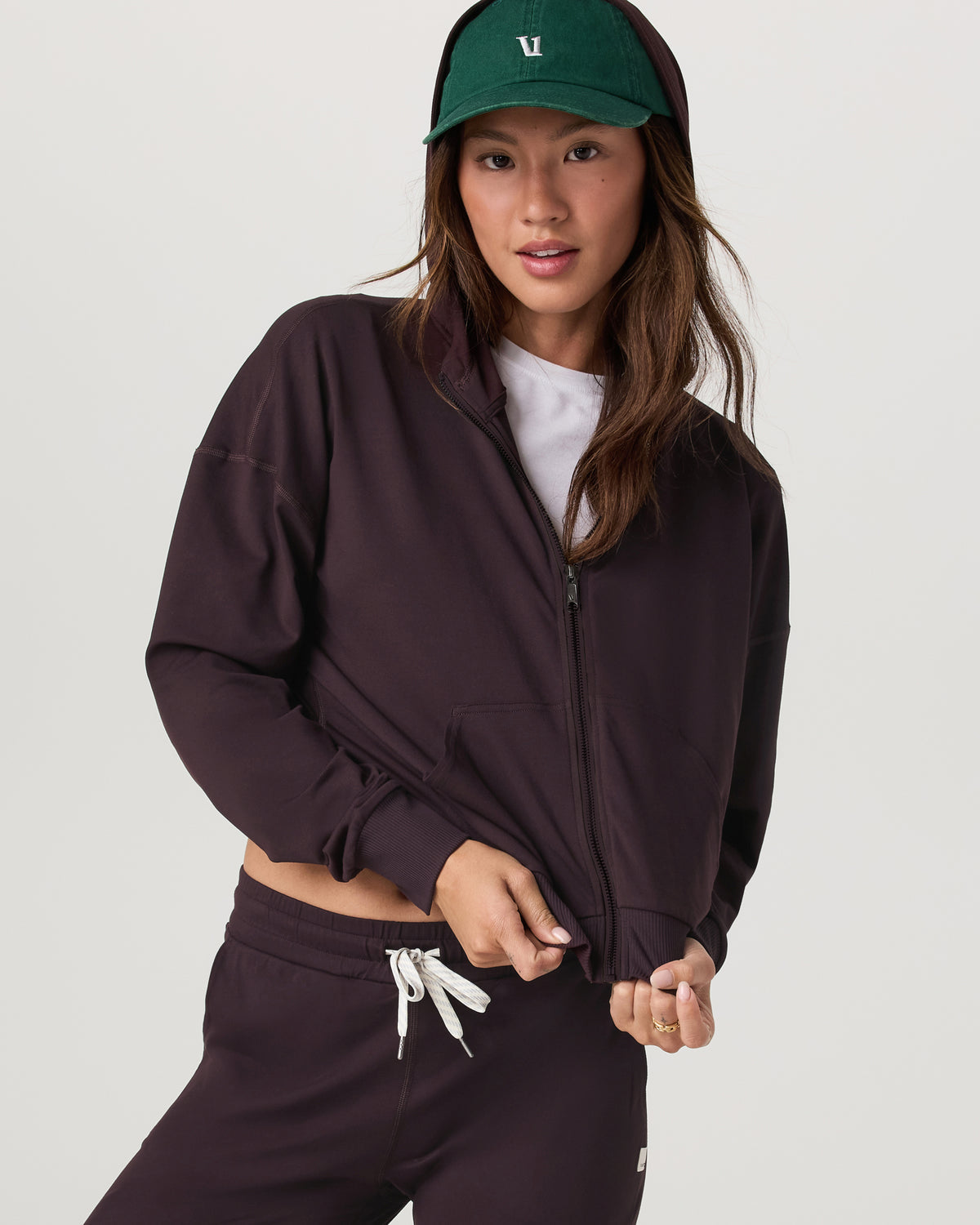 Vuori Halo Full Zip Hoodie Women's Raisin Hoodie