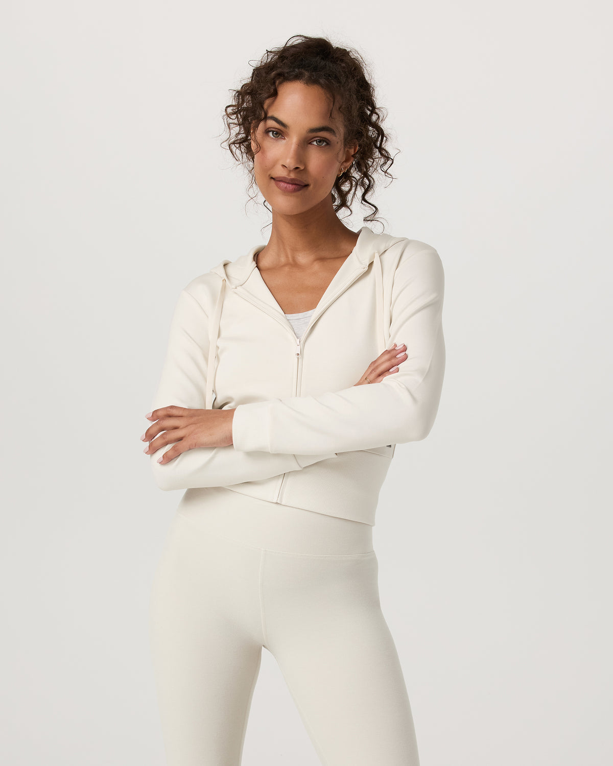 Vuori Compose Full Zip Hoodie Women's Marshmallow Jacket
